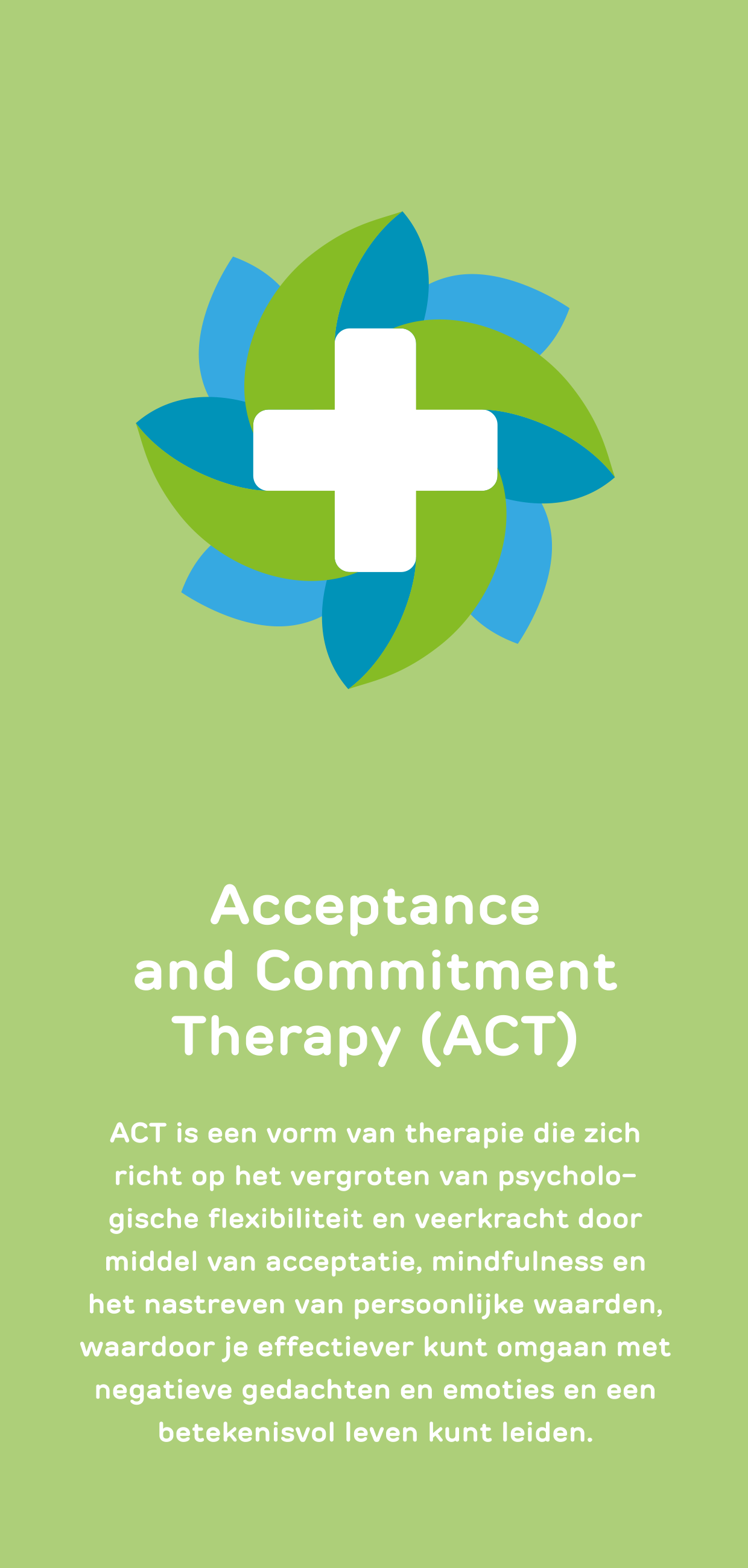 Flyer over Acceptance and Commitment Therapy (ACT)